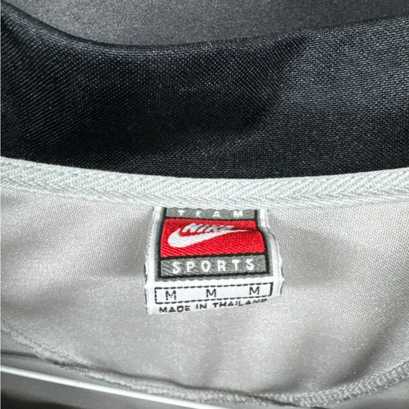 Nike Men's Black and White Track Jacket y2k vintage - Picture 2 of 3
